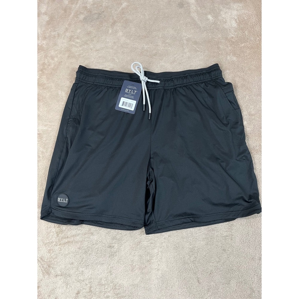 BYLT Premium Basic Training Shorts Men Size 3XL Black Stretch Gym Workout New